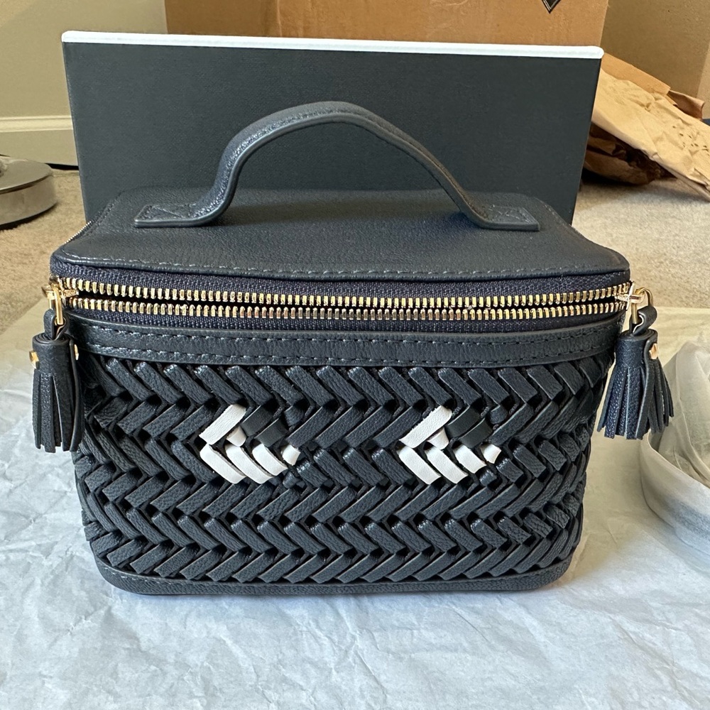 Anya Hindmarch Neeson Box Eyes crossbody in Dark Marine